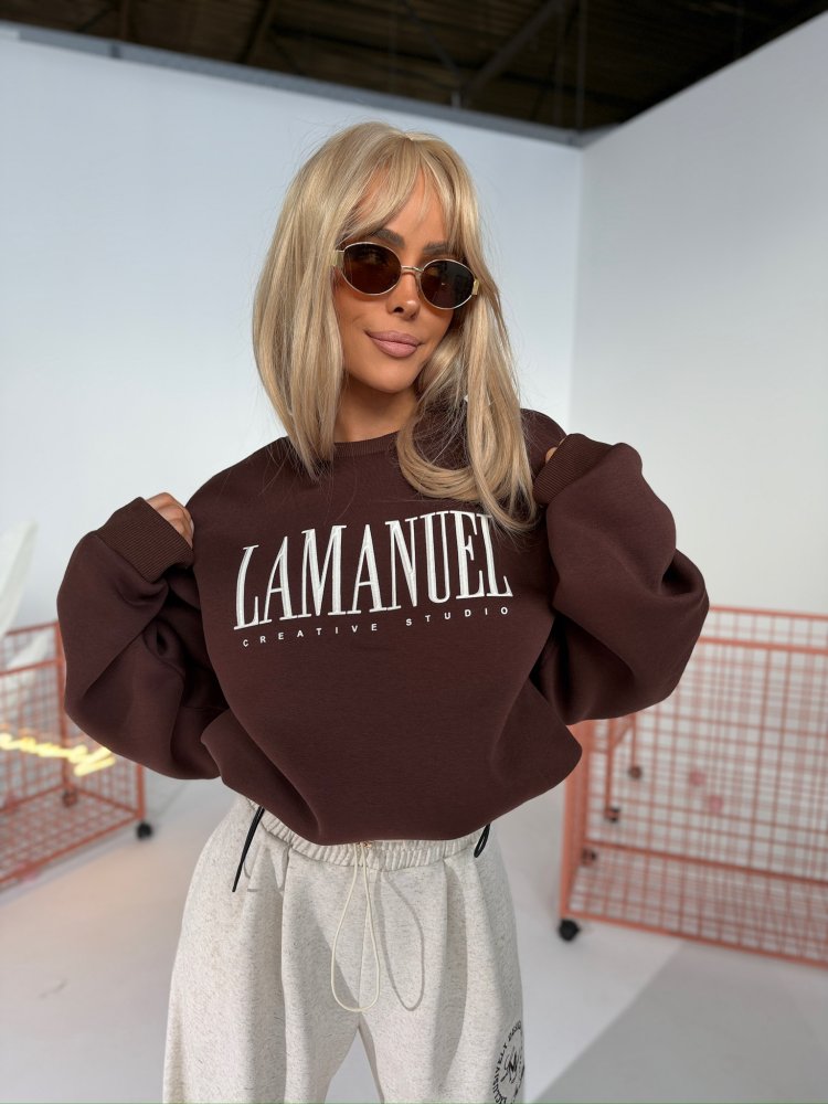 Bluza CREATIVE LM, czekolada