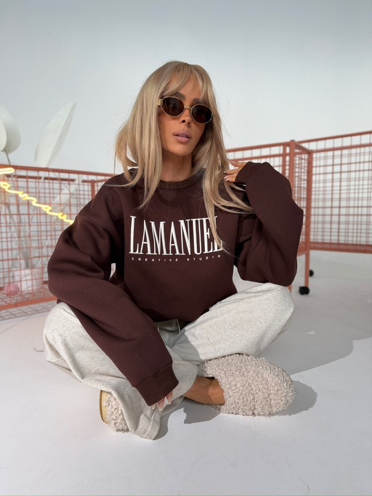 Bluza CREATIVE LM, czekolada