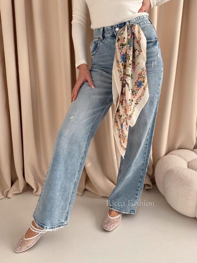 Spodnie wide leg RACHEL, blue