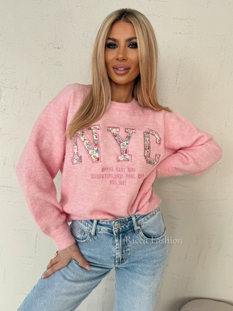 Sweter z wełną NEW YORK,...