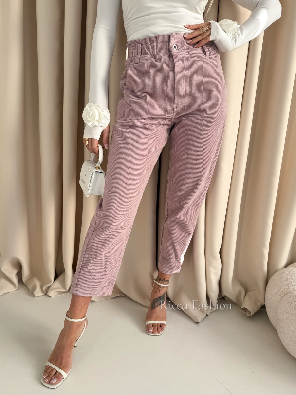 Spodnie sztruksowe VINCI, powder