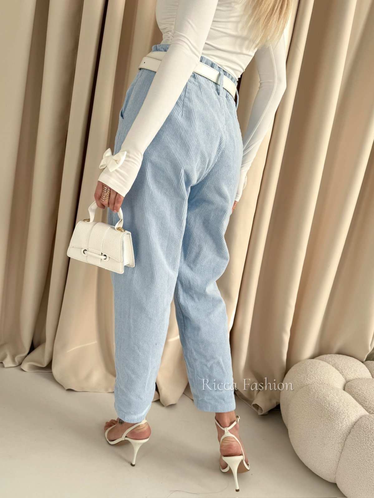 Spodnie sztruksowe VINCI, baby blue