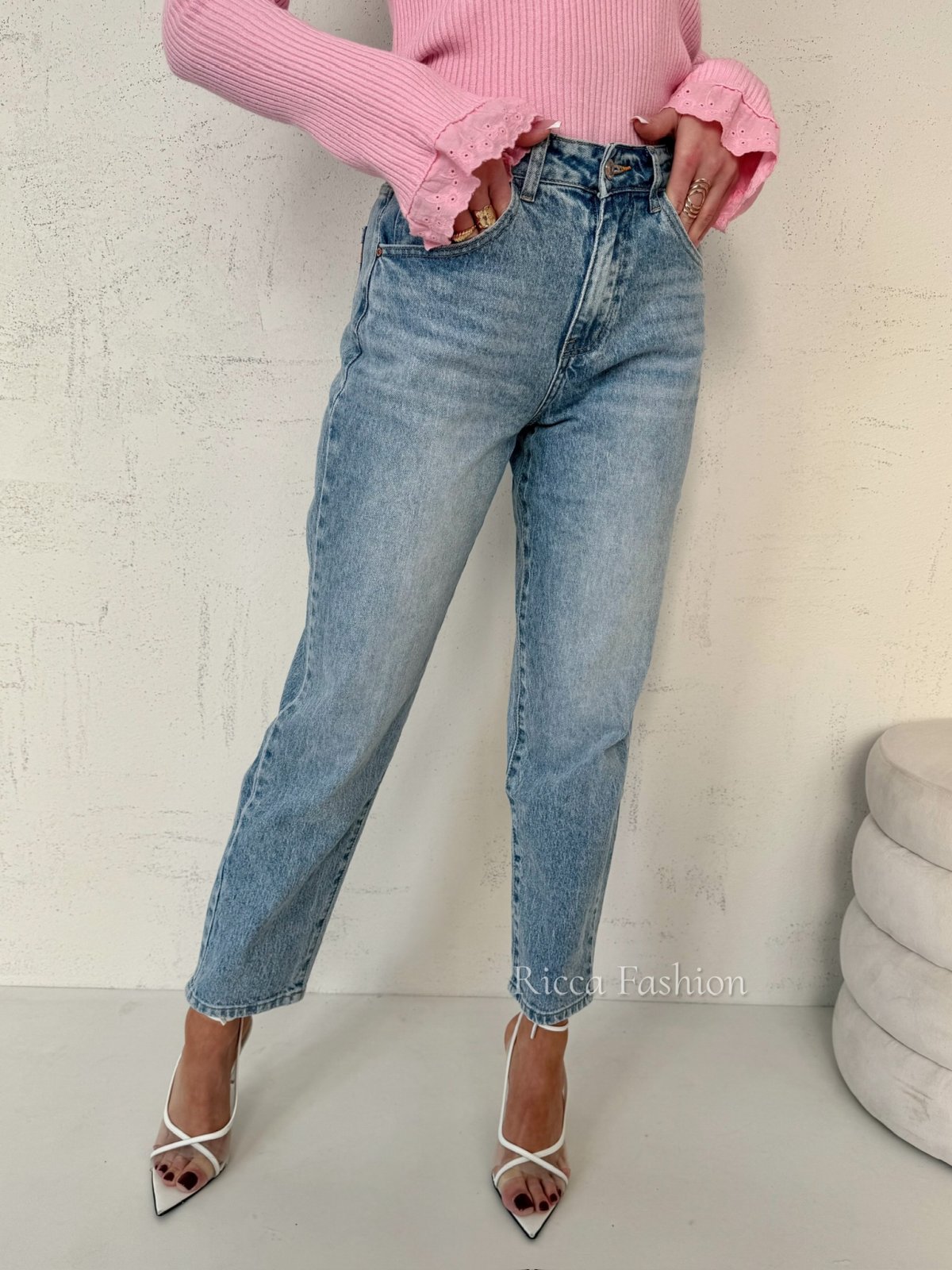 Spodnie mom fit ALWAYS, blue