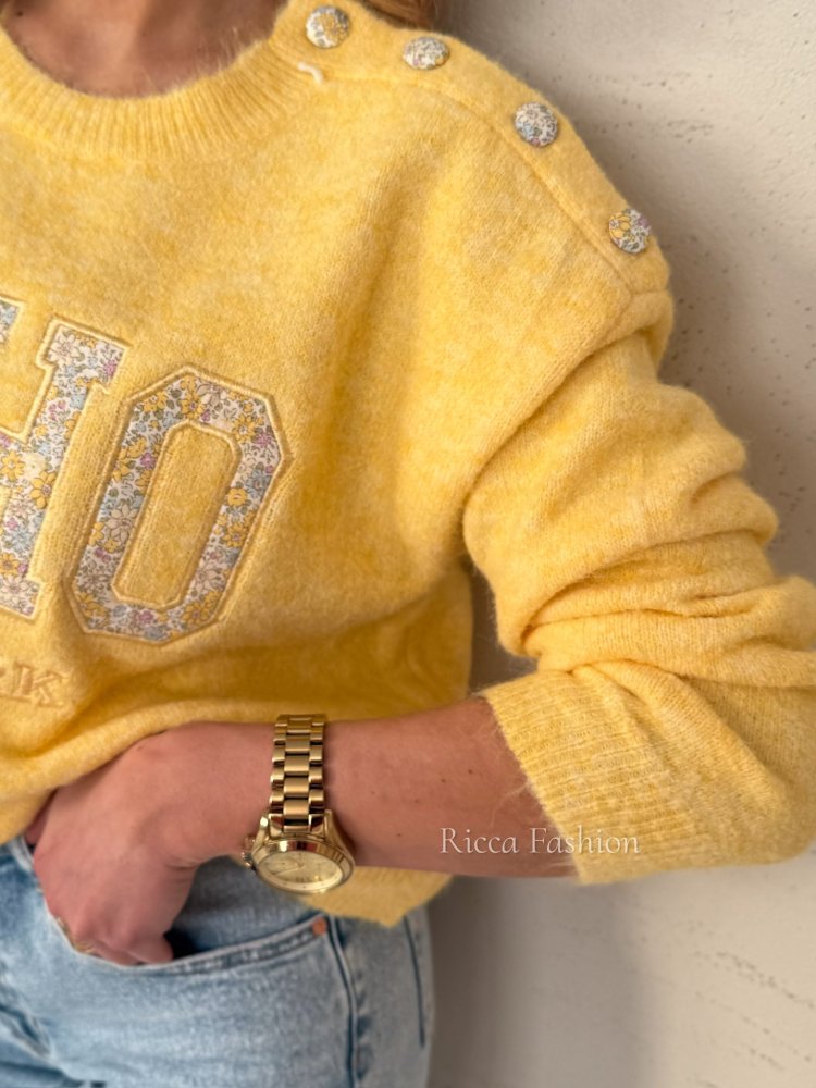 Sweter z wełną SOHO FLOWER,...