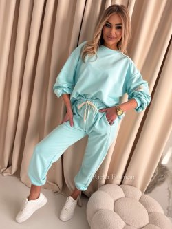 Komplet bawełniany PABLO, lazur