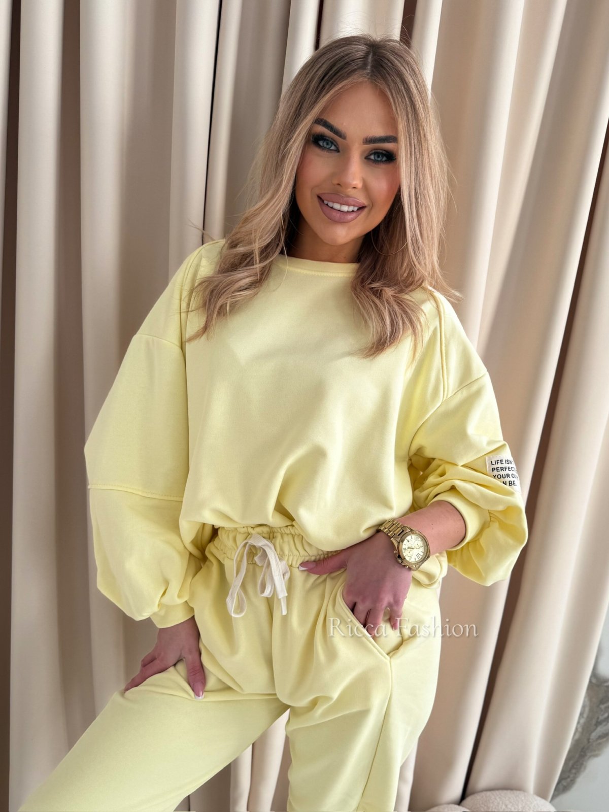 Komplet bawełniany PABLO, banana