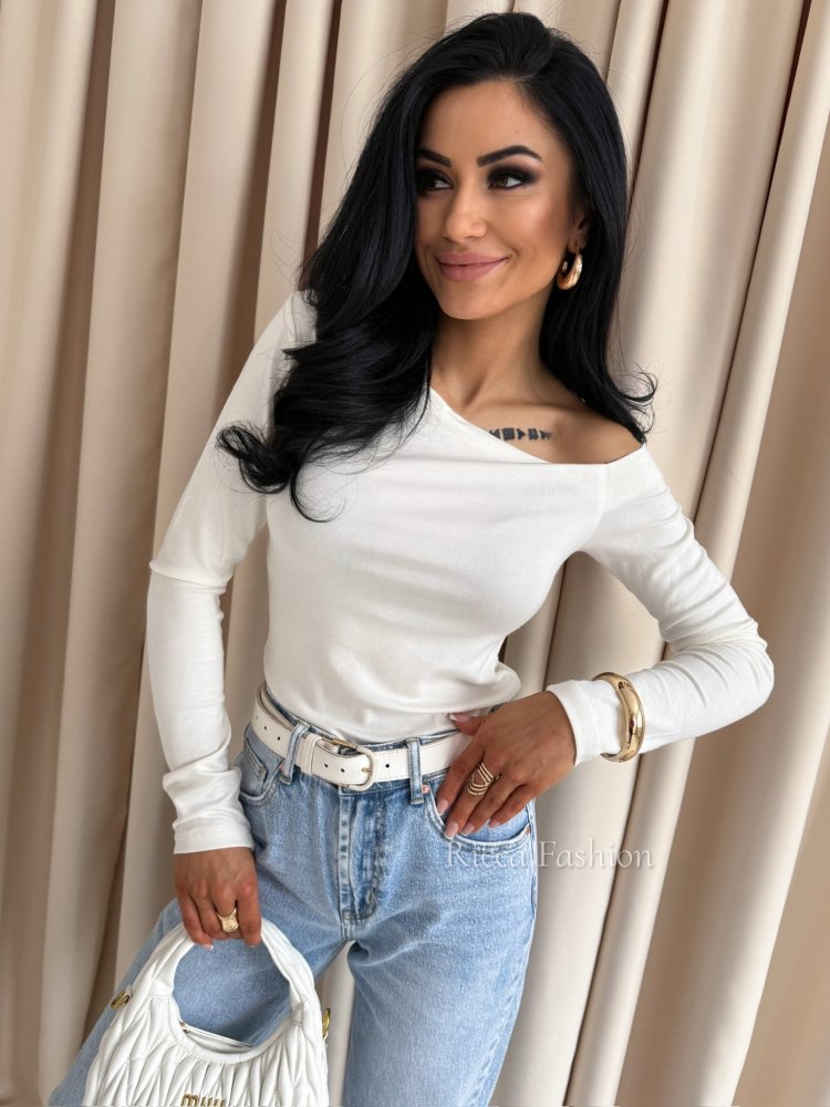 Bluzka z wiskozy NEVE, ecru