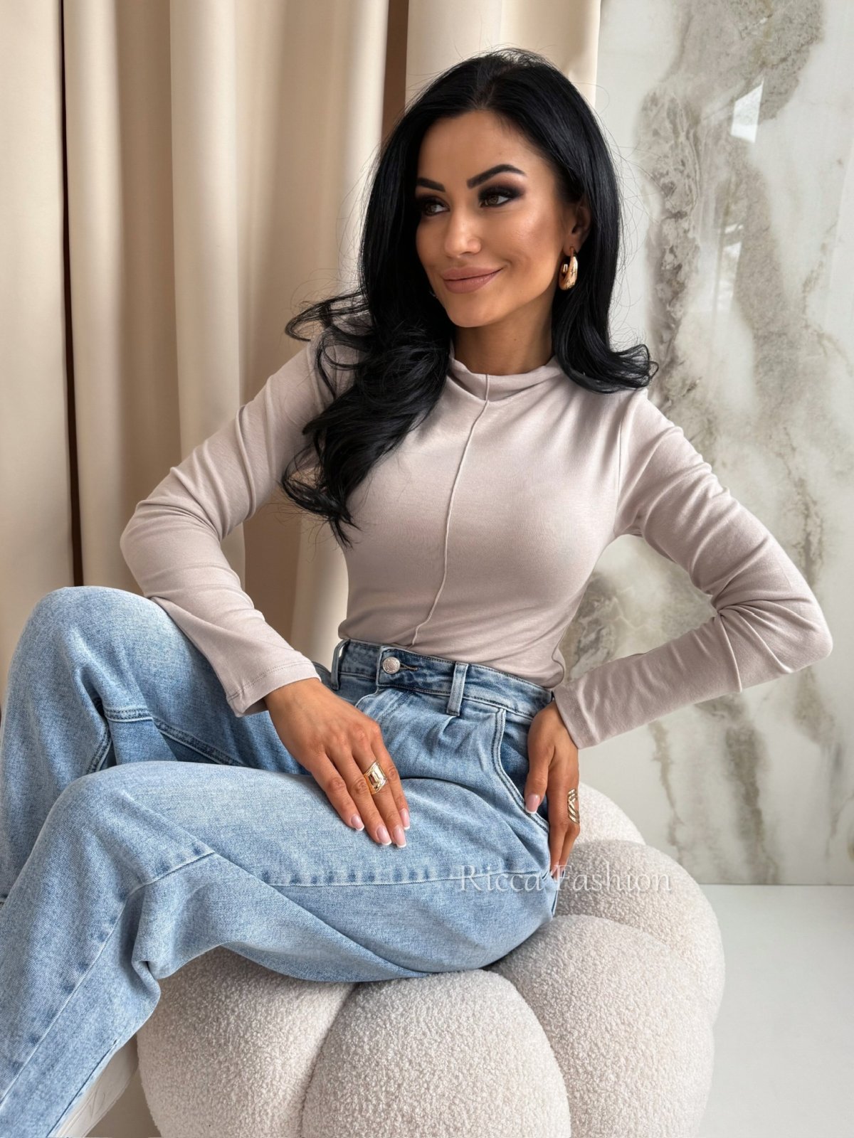 Bluzka/półgolf MORGANO, beige