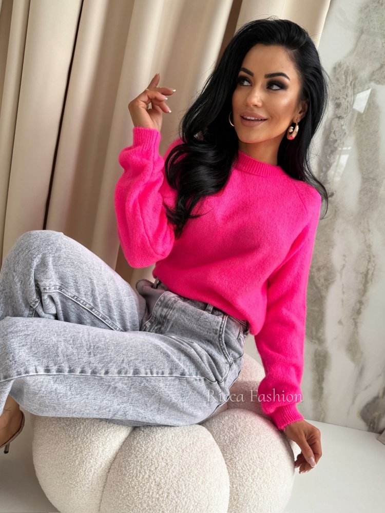 Sweter WISPER, neon pink