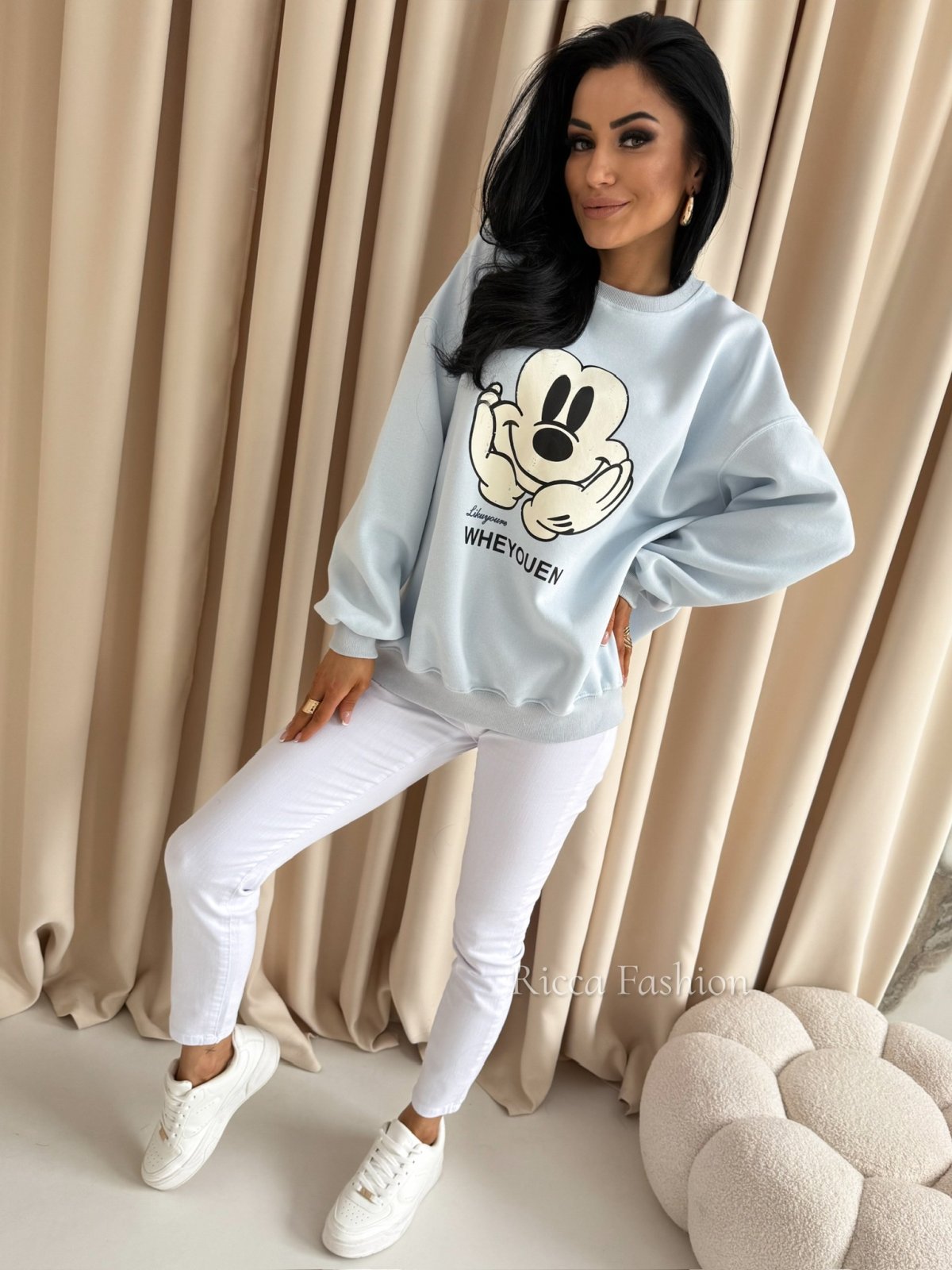 Bluza dresowa MICKEY, baby blue