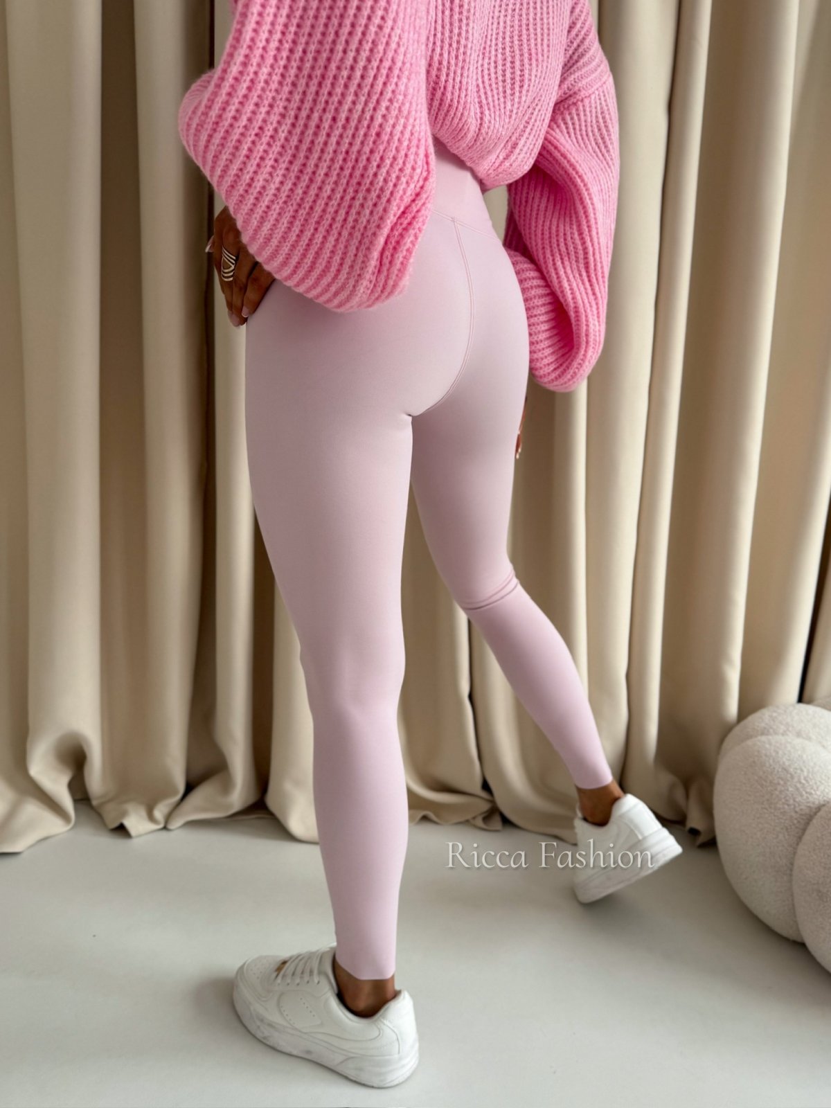 Legginsy z lycrą AZARRO, light pink