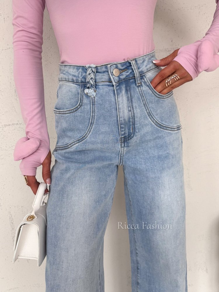 Spodnie wide leg BELLIANI, blue