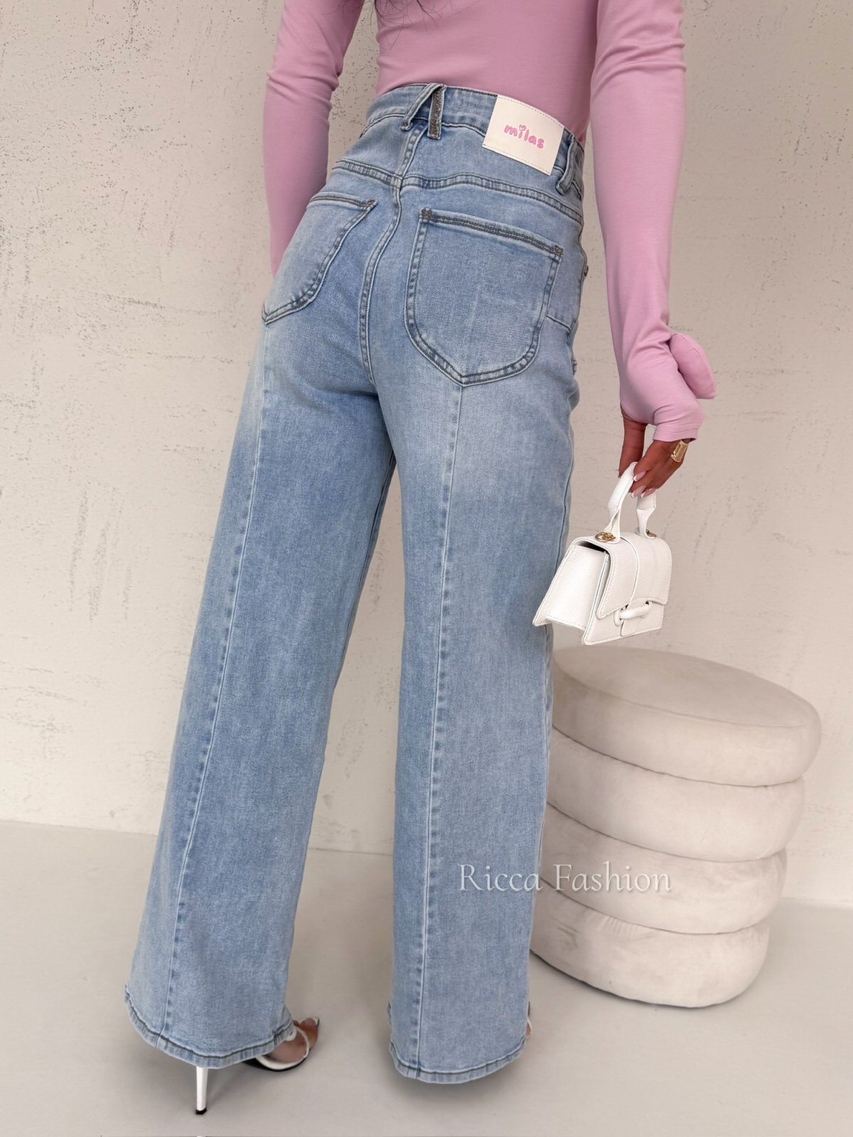 Spodnie wide leg BELLIANI, blue