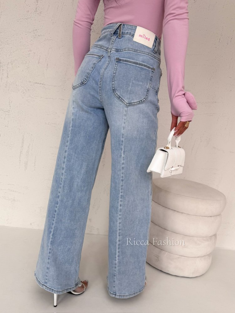 Spodnie wide leg BELLIANI, blue