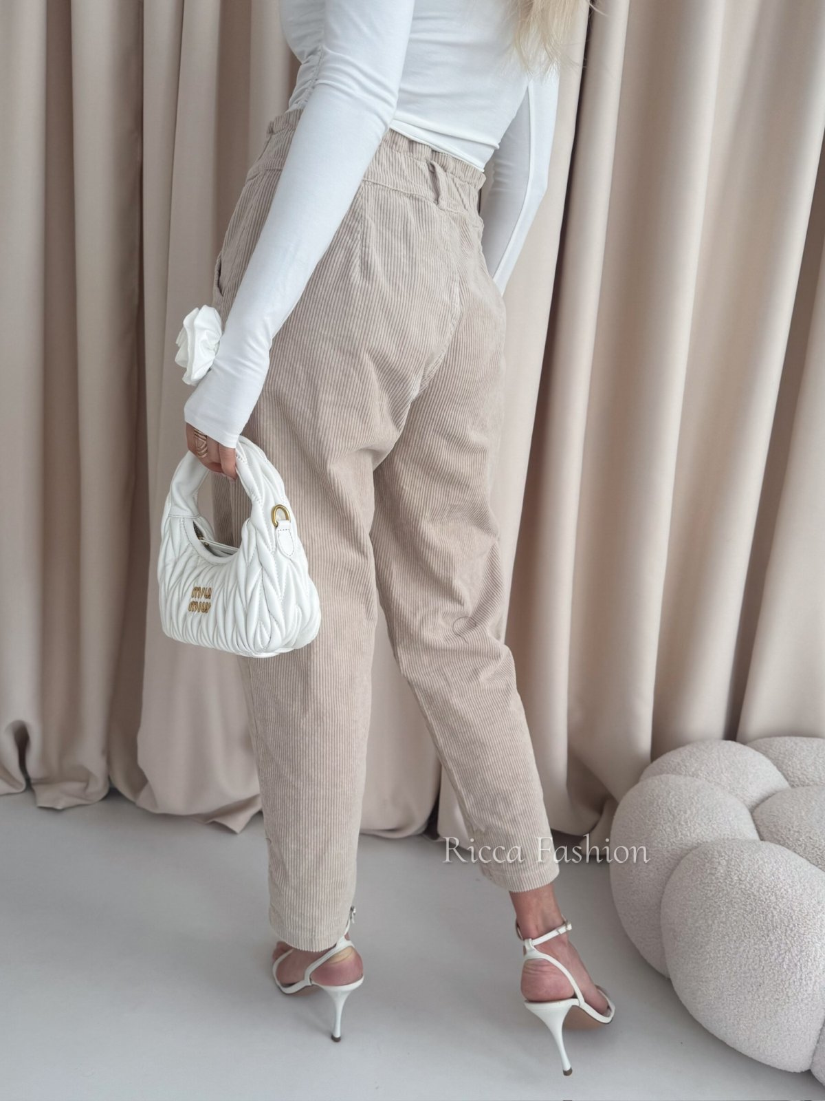 Spodnie sztruksowe VINCI, beige