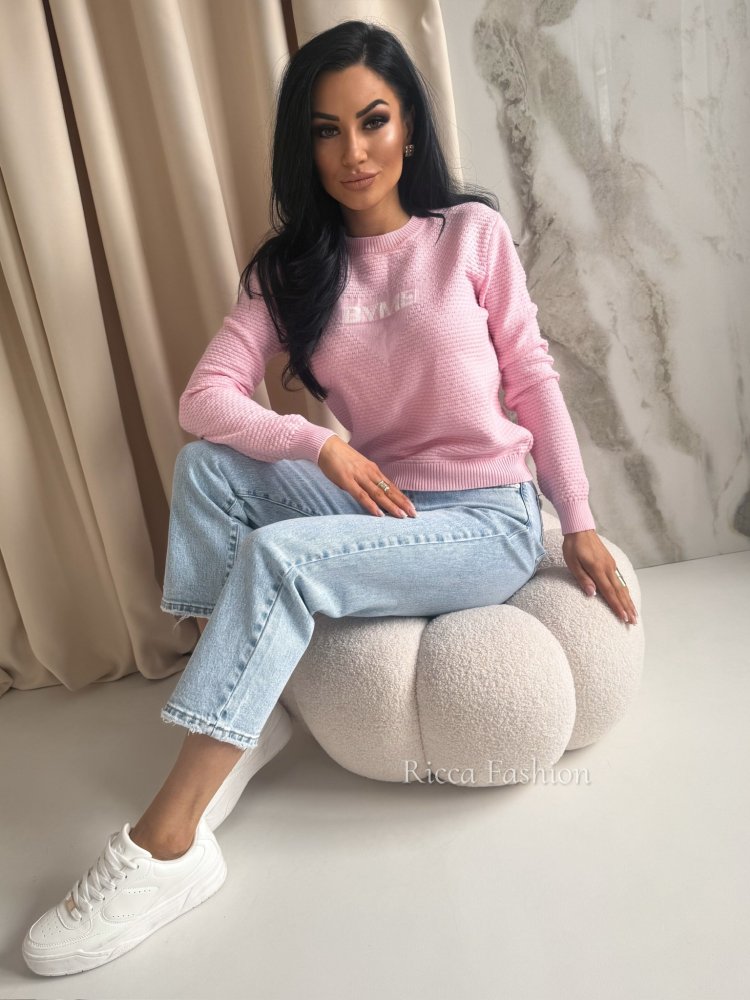 Sweter z kaszmirem CRISTAL, pink