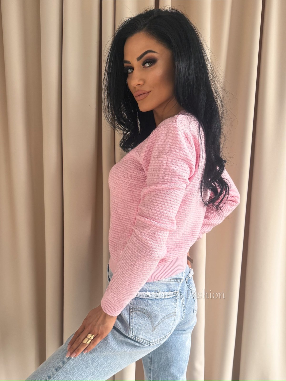 Sweter z kaszmirem CRISTAL, pink