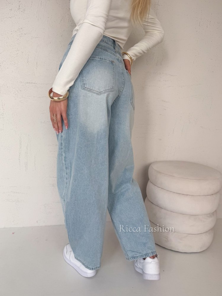 Spodnie banana leg LESSI, blue