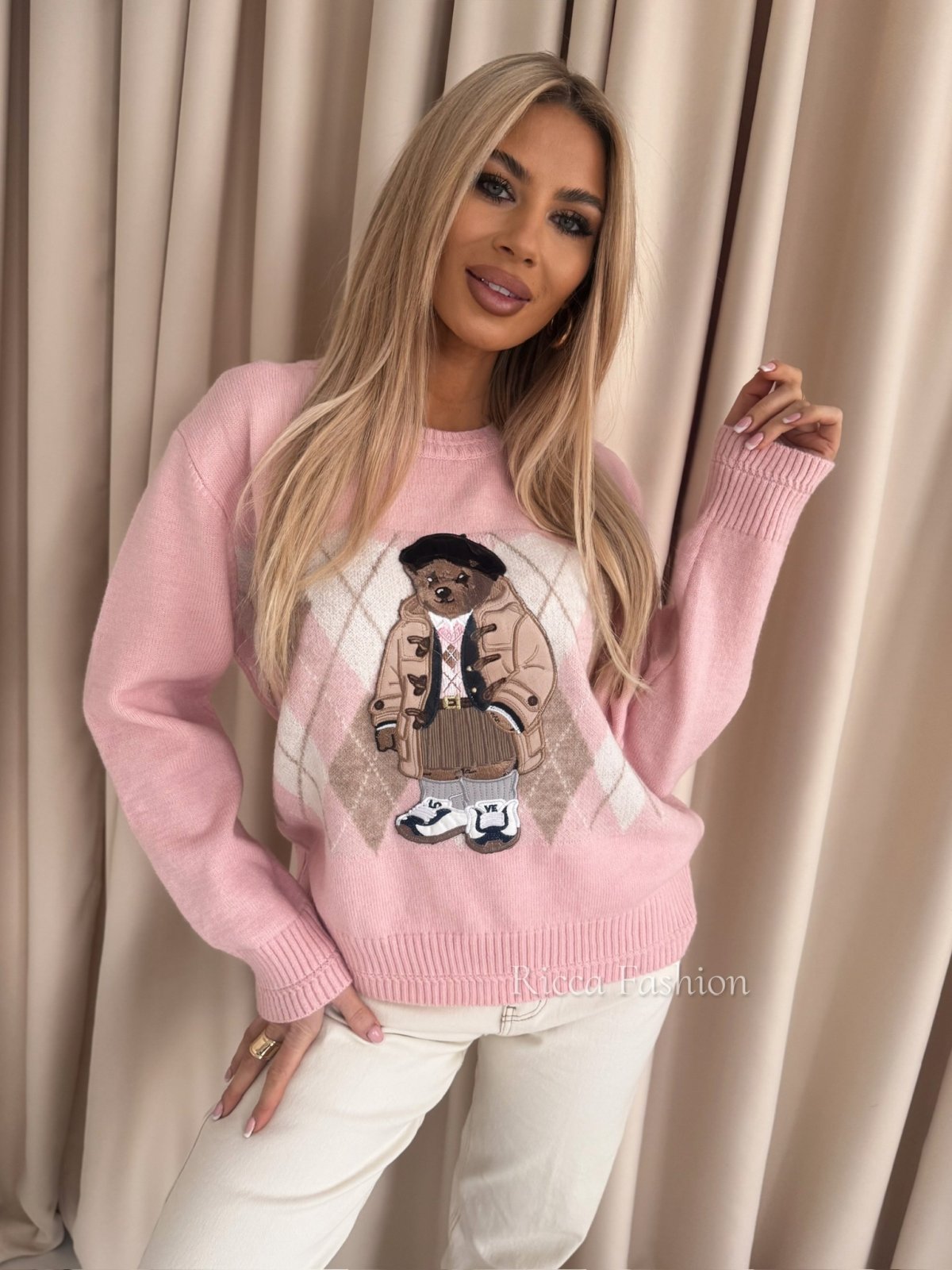 Sweter z wiskozą PADDY, light pink