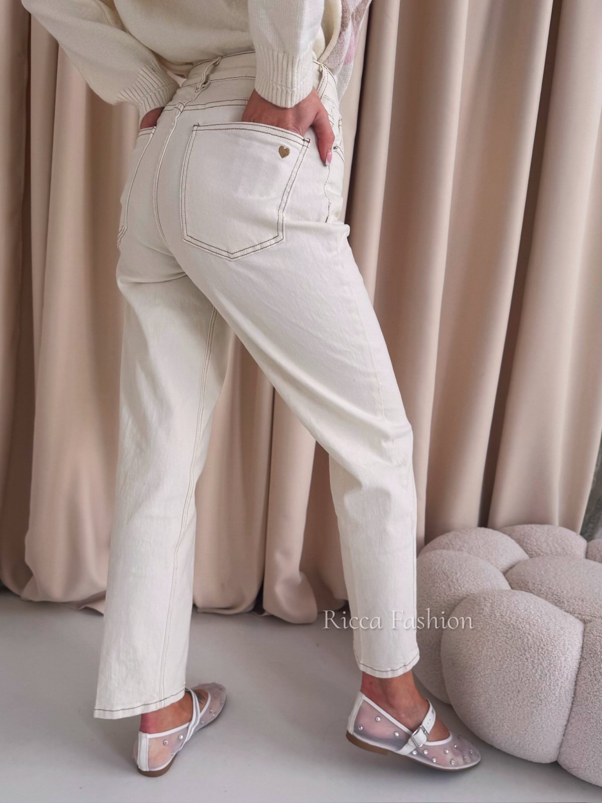 Spodnie balloon CONOR, beige