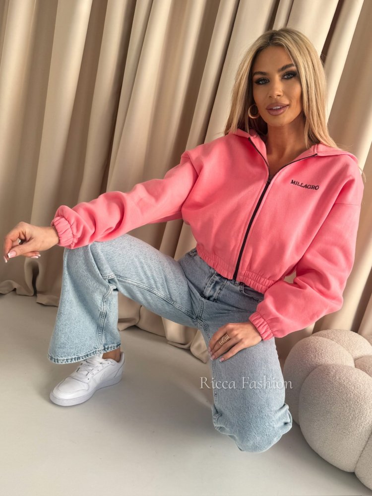 Bluza dresowa MOON, salmon