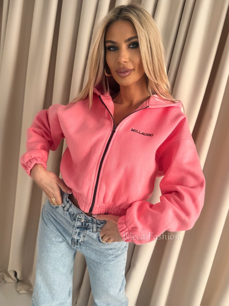 Bluza dresowa MOON, salmon