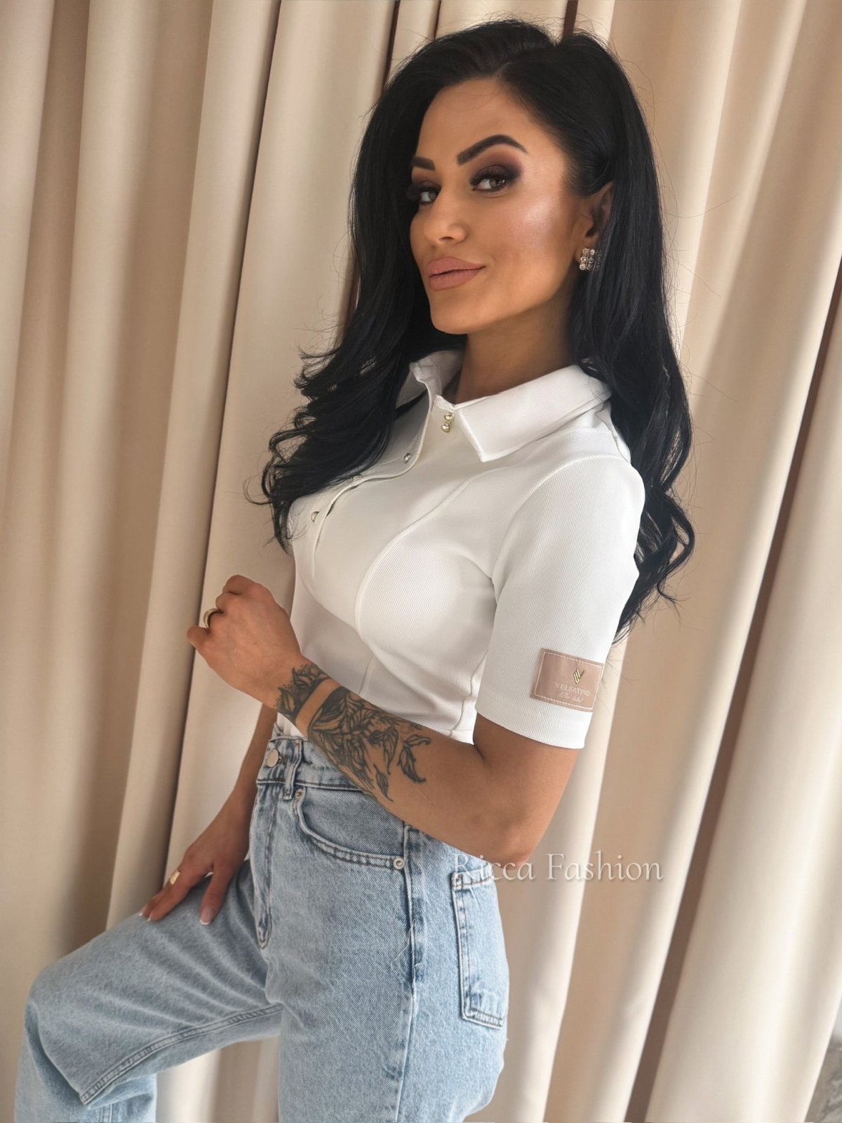 Bluzka polo GEORGINA, white