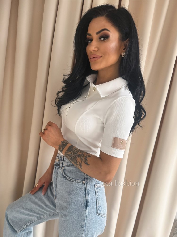 Bluzka polo GEORGINA, white