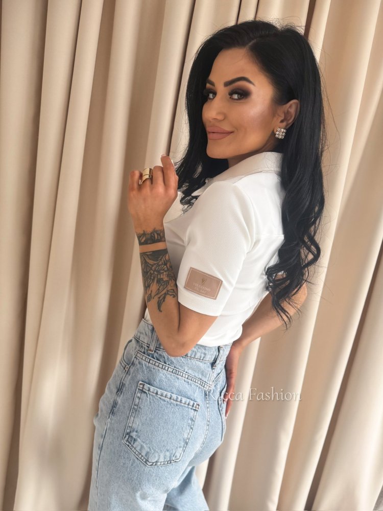 Bluzka polo GEORGINA, white