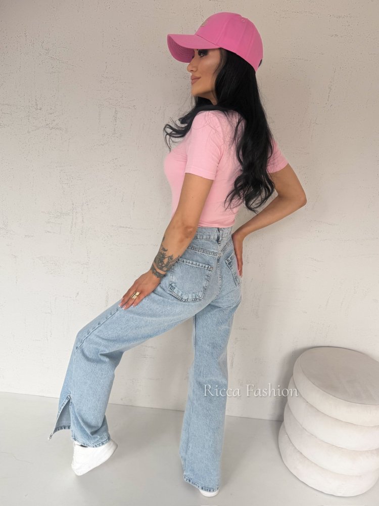 T-shirt bawełniany MATILDE, light pink