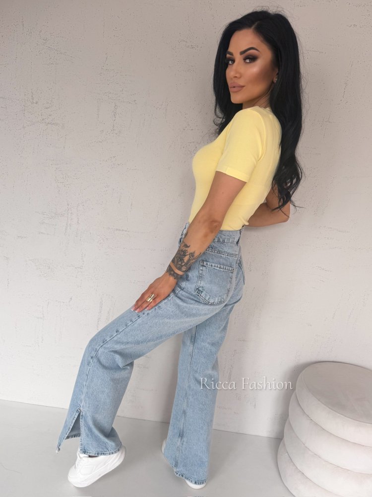 T-shirt bawełniany MATILDE, banana