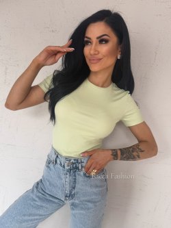 T-shirt bawełniany MATILDE, matcha