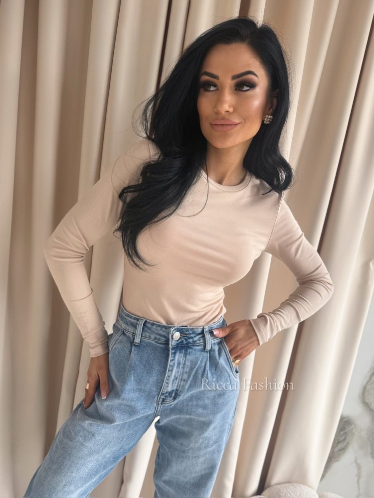 Bluzka z bawełny AURORI, beige