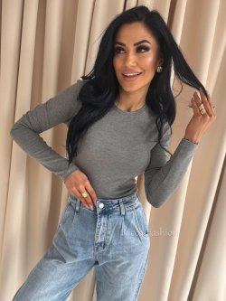 Bluzka z bawełny AURORI, gray