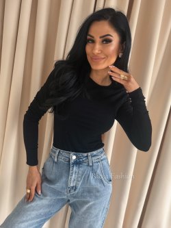 Bluzka z bawełny AURORI, black