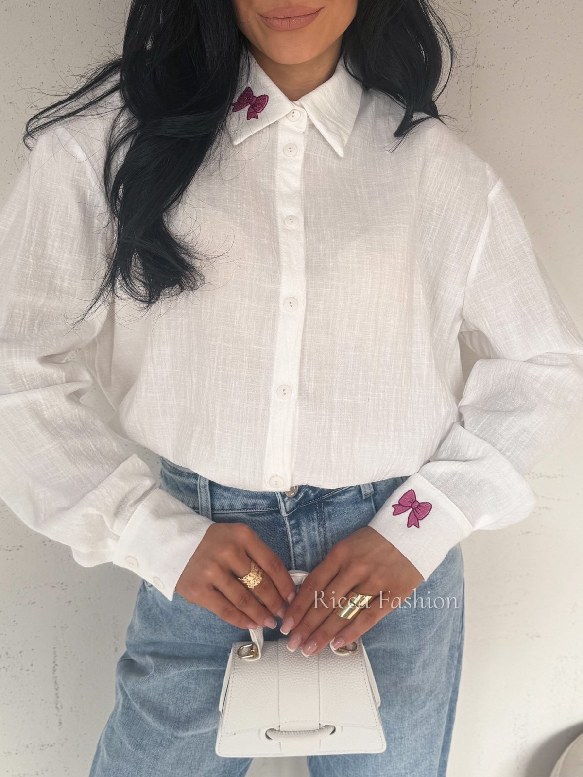 Koszula lniana SWEETY, white