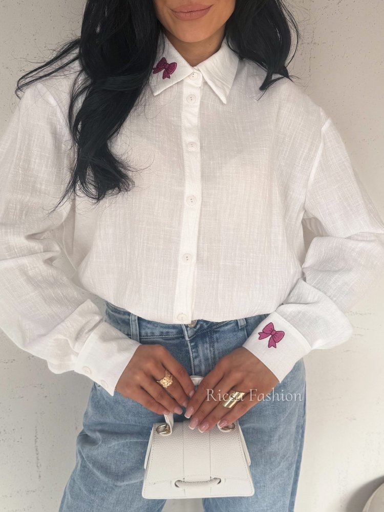 Koszula lniana SWEETY, white