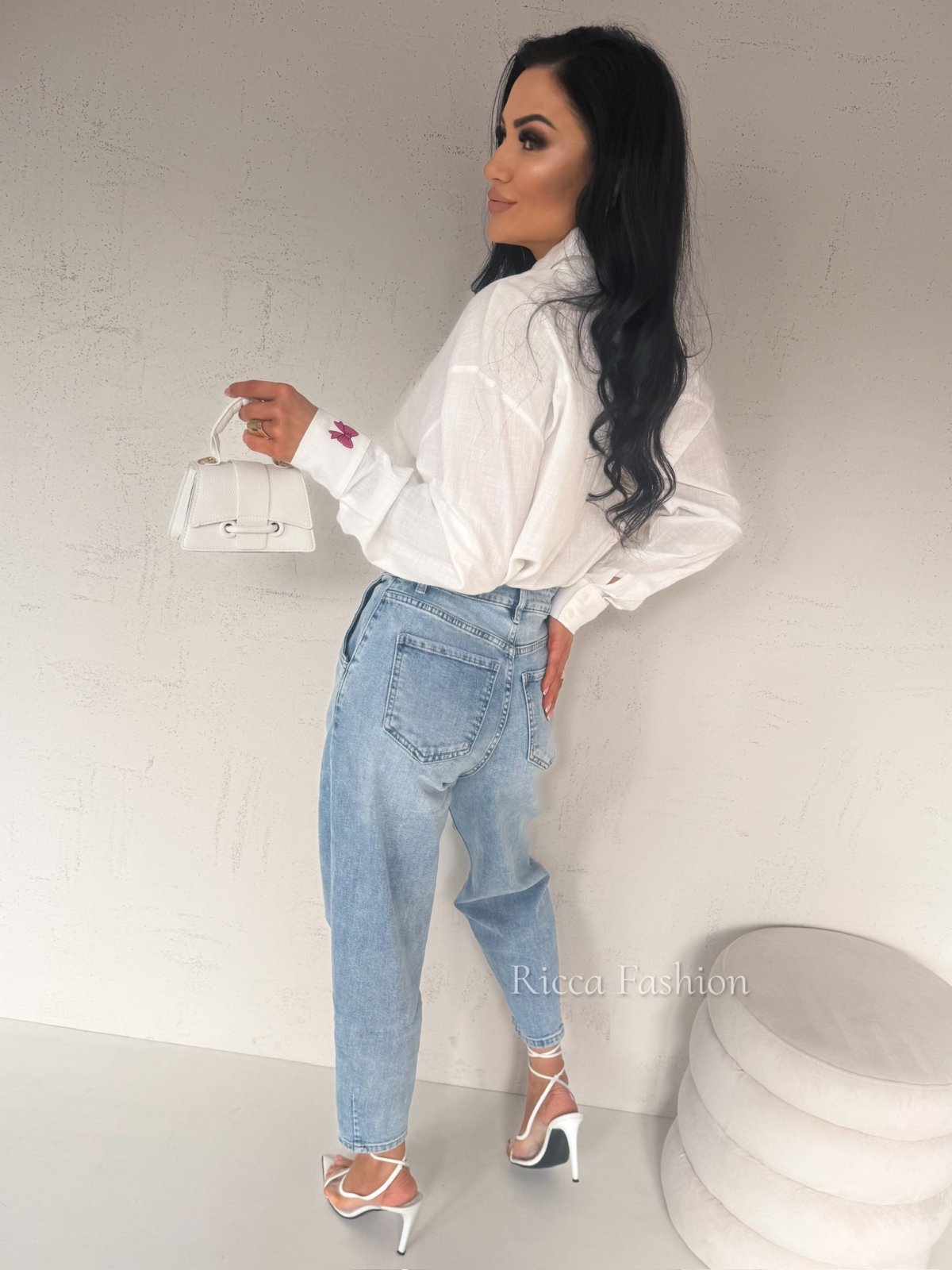 Koszula lniana SWEETY, white