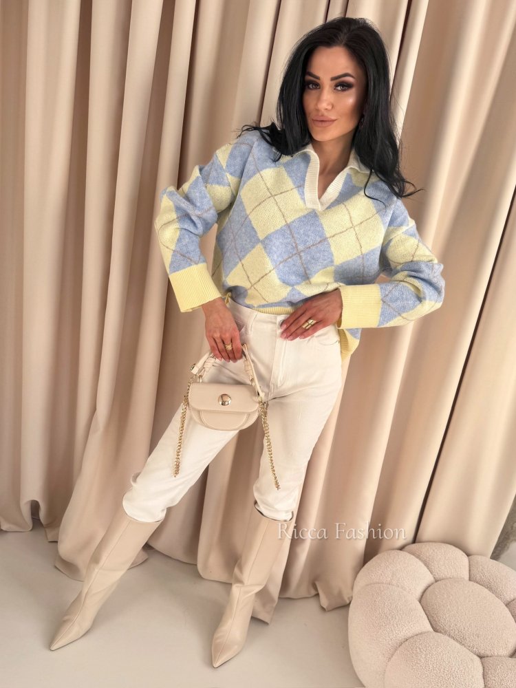 Sweter polo SHELLY,...