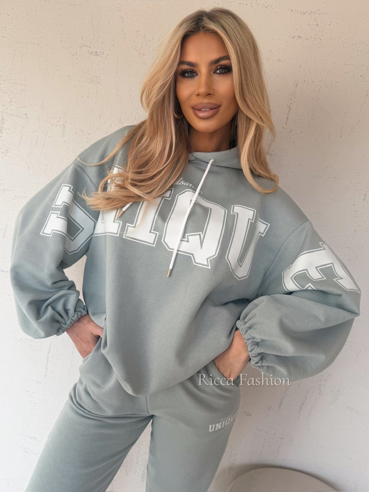 Bluza dresowa VELSATTI, szałwia