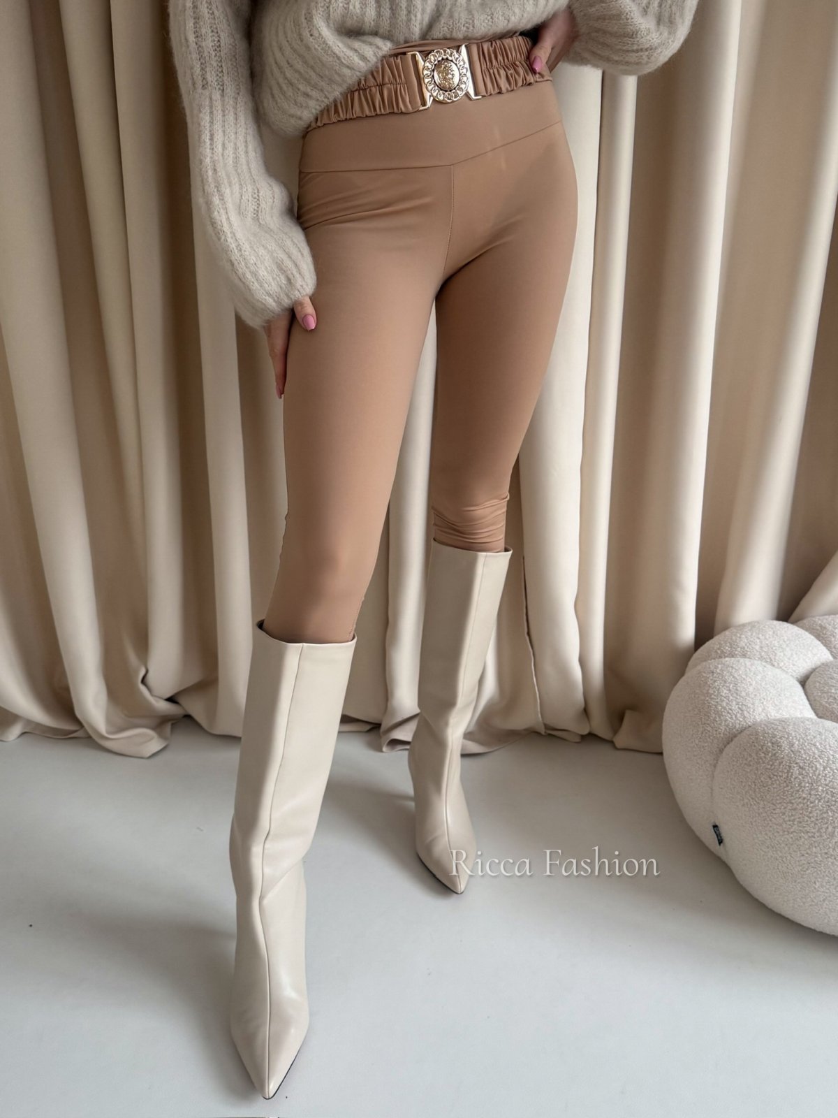 Legginsy VERSO by Ricca, beige verso