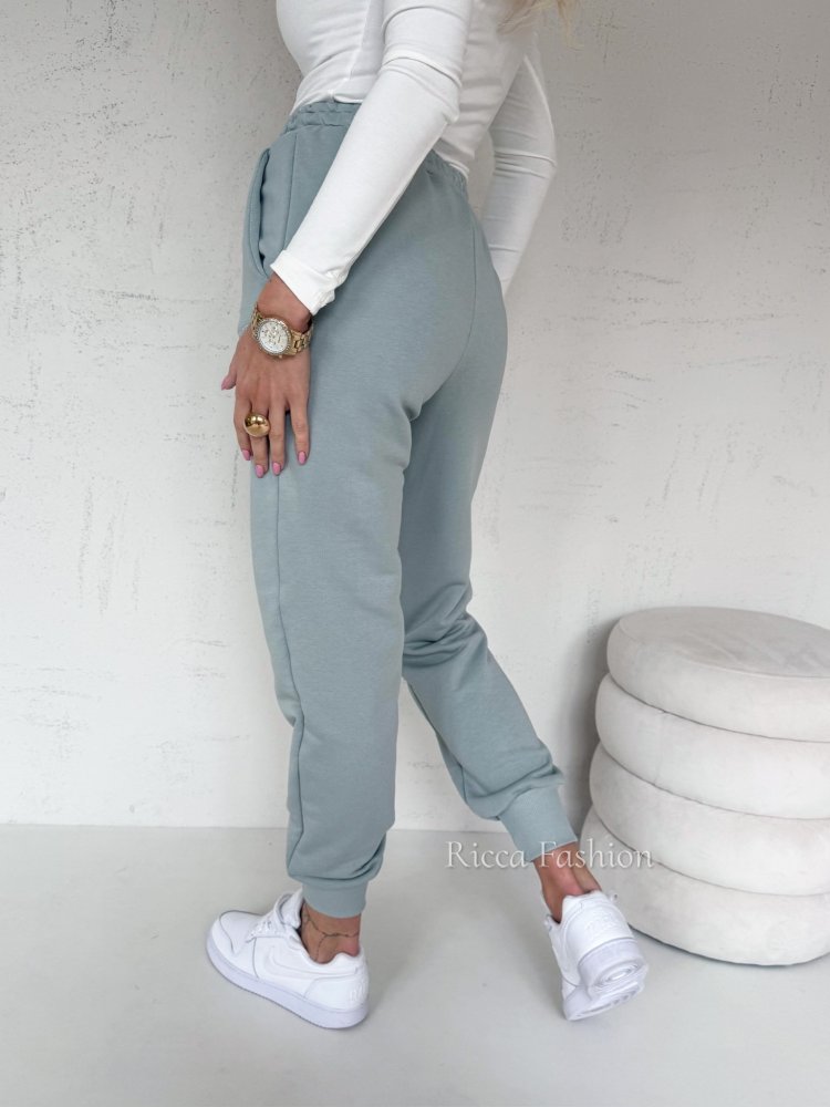 Spodnie dresowe WAVE, szałwia