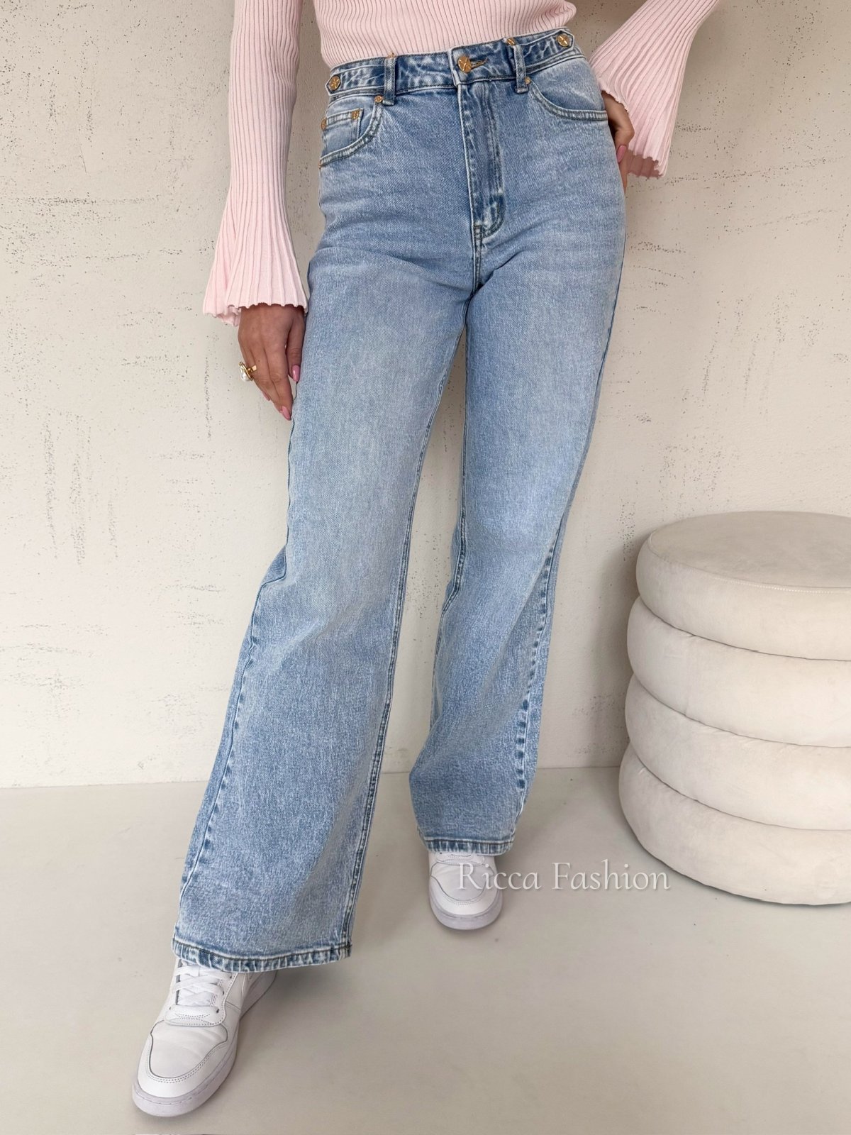 Spodnie wide leg POSH, blue