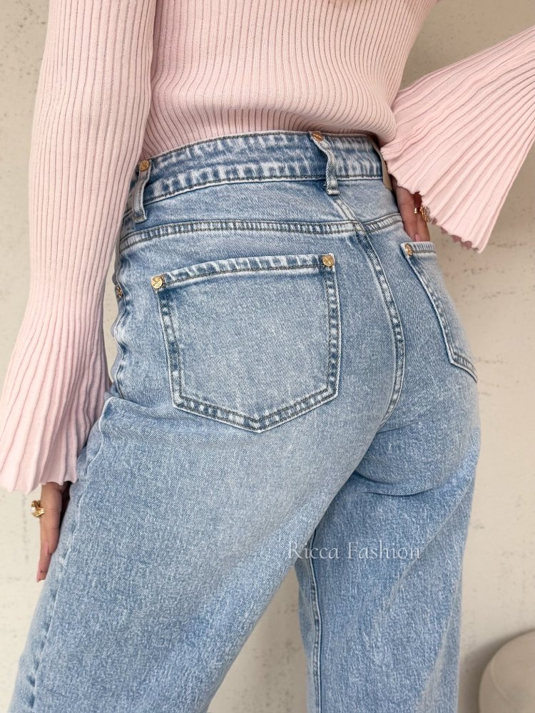 Spodnie wide leg POSH, blue