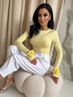 Bluzka z wiskozą premium ROSINA, banana