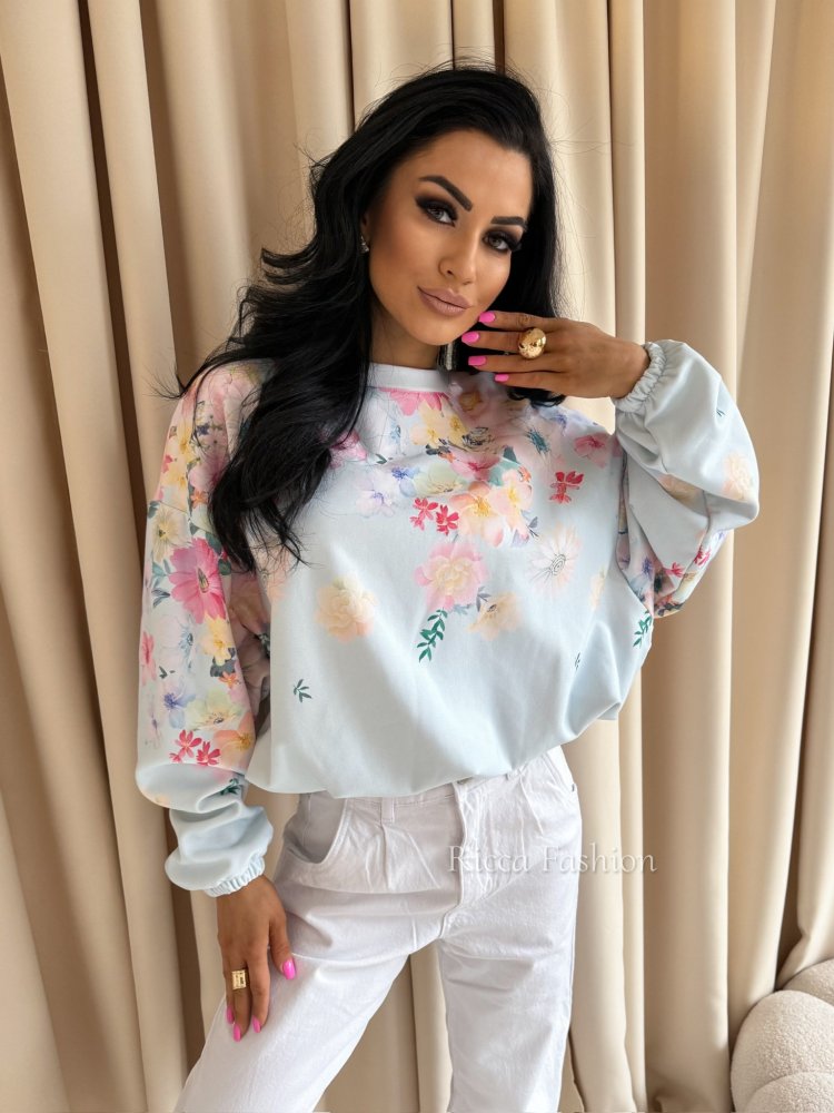 Bluza dresowa FLORISSA, baby blue
