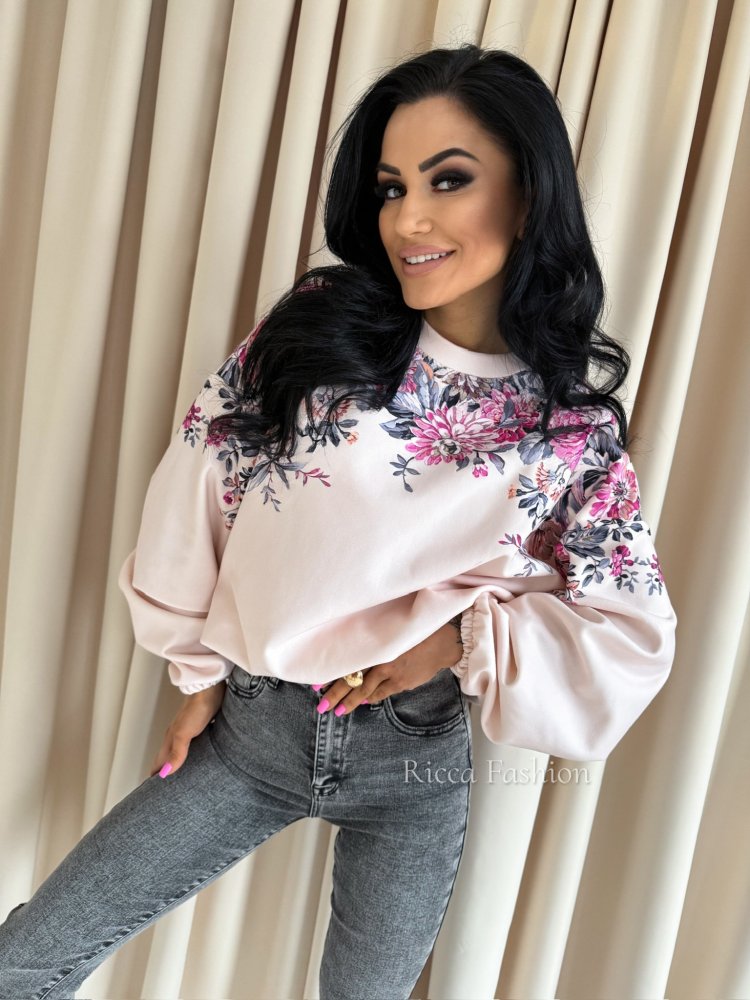 Bluza dresowa FLORISSA, morela