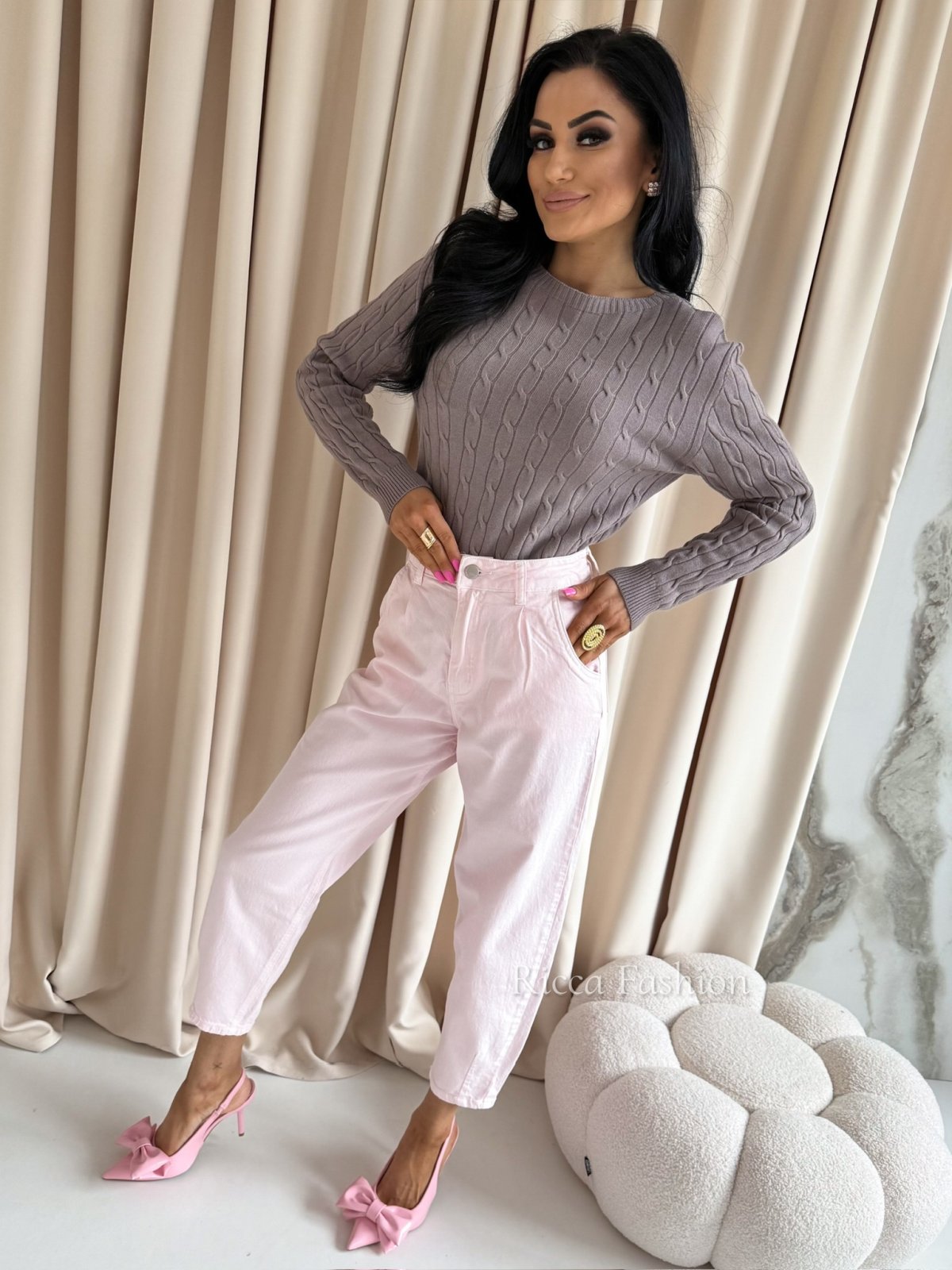 Sweter z wiskozą RALPHY, cappuccino