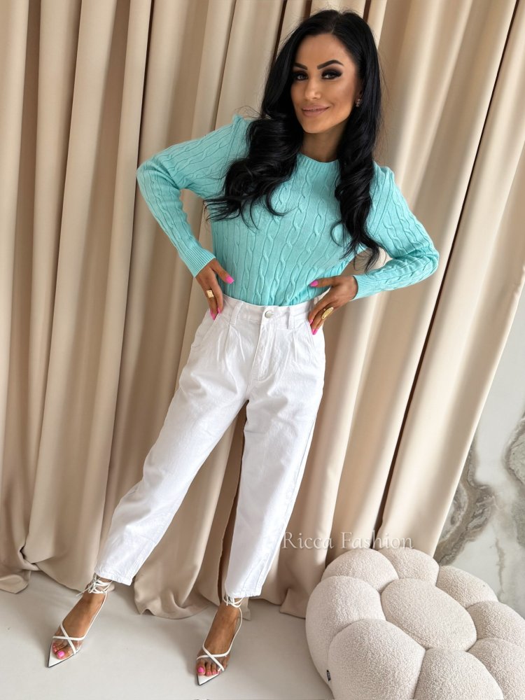 Sweter z wiskozą RALPHY, lazur