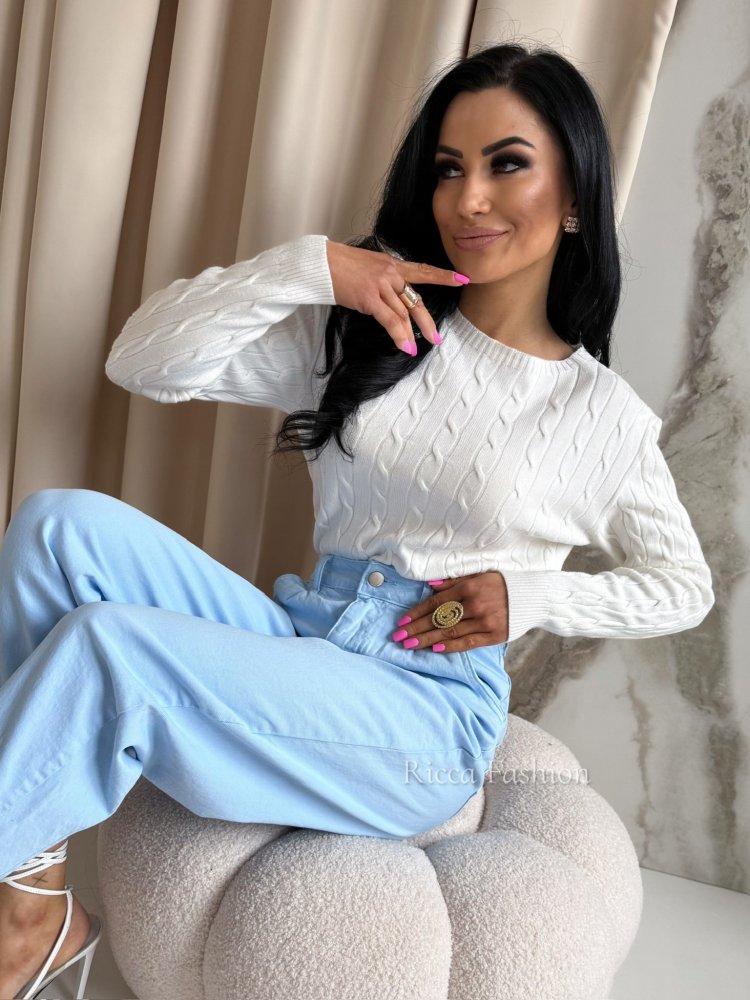 Sweter z wiskozą RALPHY, ecru